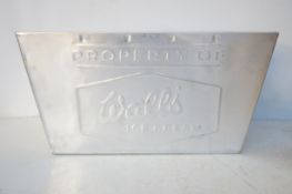 Aluminium walls ice cream tub