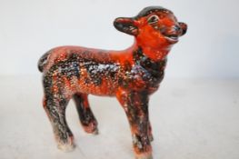 Anita Harris lamb signed in gold