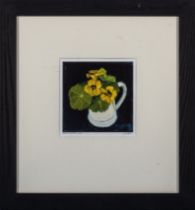 Framed limited edition print #2/25 titled Mary’s Nasturtiums, signed Simpson in pencil 14.5cm x 14.