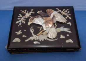 An Oriental photograph album with lacquer and MOP decoration