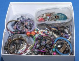 Box of costume jewellery