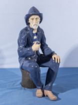 Nao Old Fisherman Sailor smoking a pipe # 262-6100. 41cm tall