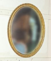 Vintage oval gilt framed mirror