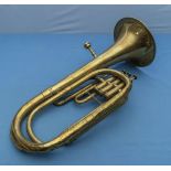 Vintage brass three key euphonium