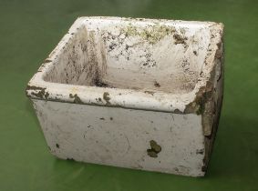 White pottery vintage sink