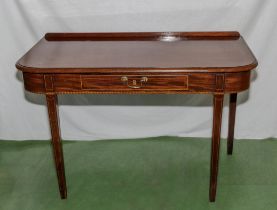 A nice quality Victorian mahogany side table with drawer 112 wide x 58cm deep x 73cm tall