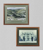 Sandy Milligan framed print of Borthwick Water 33cm x 40cm together with a framed print of Chisholme