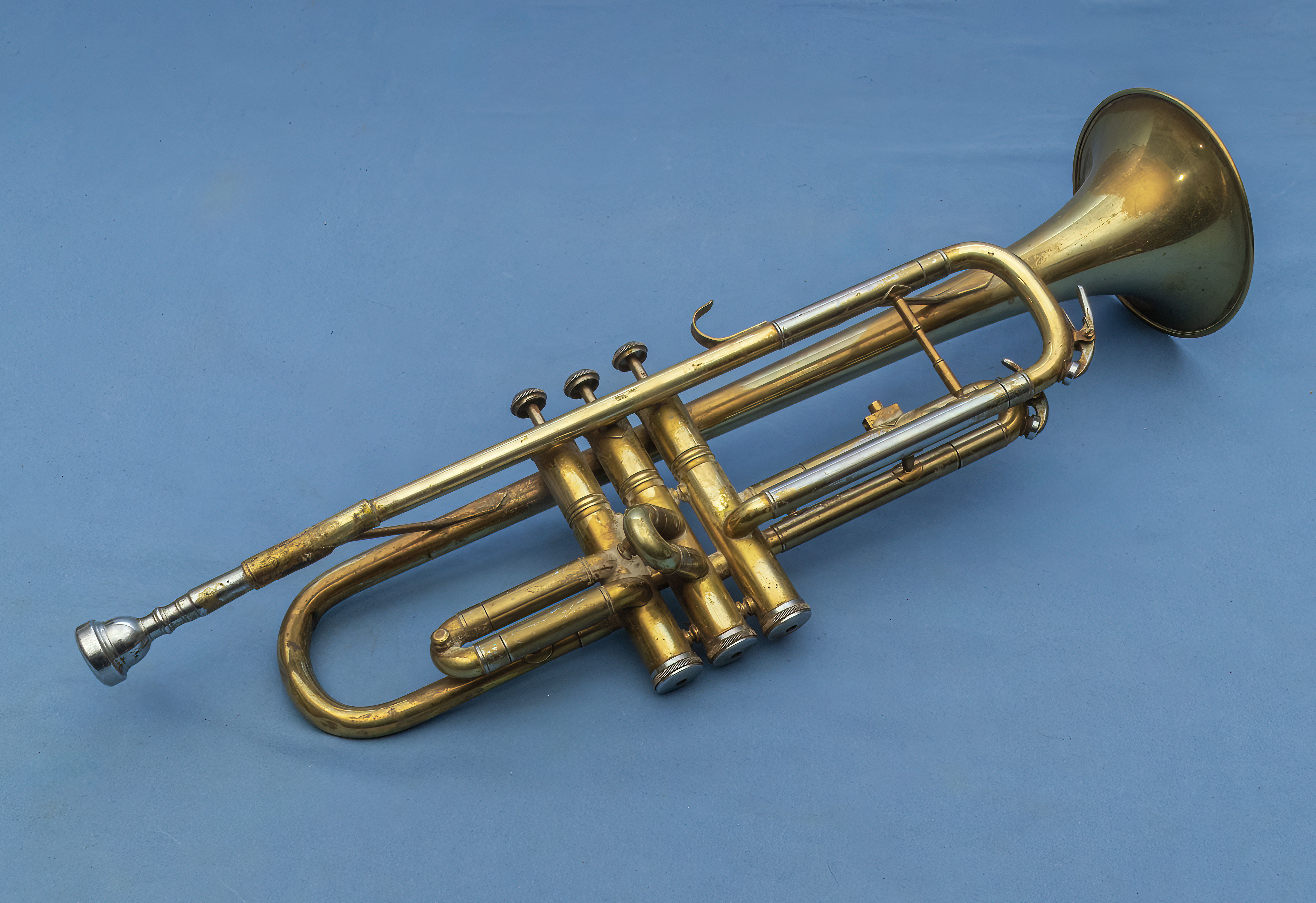 Vintage brass trumpet