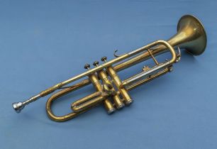 Vintage brass trumpet