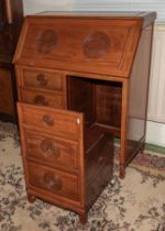 Chinese hardwood bureau desk and chair