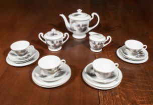 Chinese bone chine part tea set