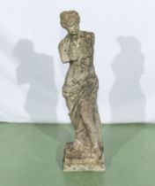 Reconstituted stone garden figure Venus de Milo, 60cm