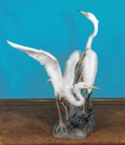 Lladro porcelain figure group ‘Herons’ # 1319 in perfect condition