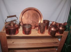 A collection of copper items
