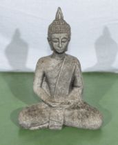 Reconstituted stone garden Lous Thai Buddha statue 40cm