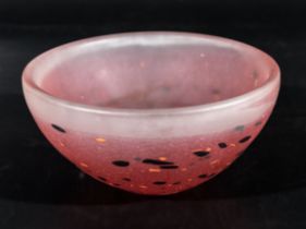 A small Mdina glass bowl, signed