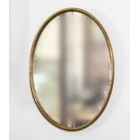 Brass framed wall mirror