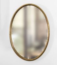 Brass framed wall mirror