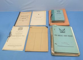 Collection of Civil Defence Cold War documents relating to Newcastle and Durham area