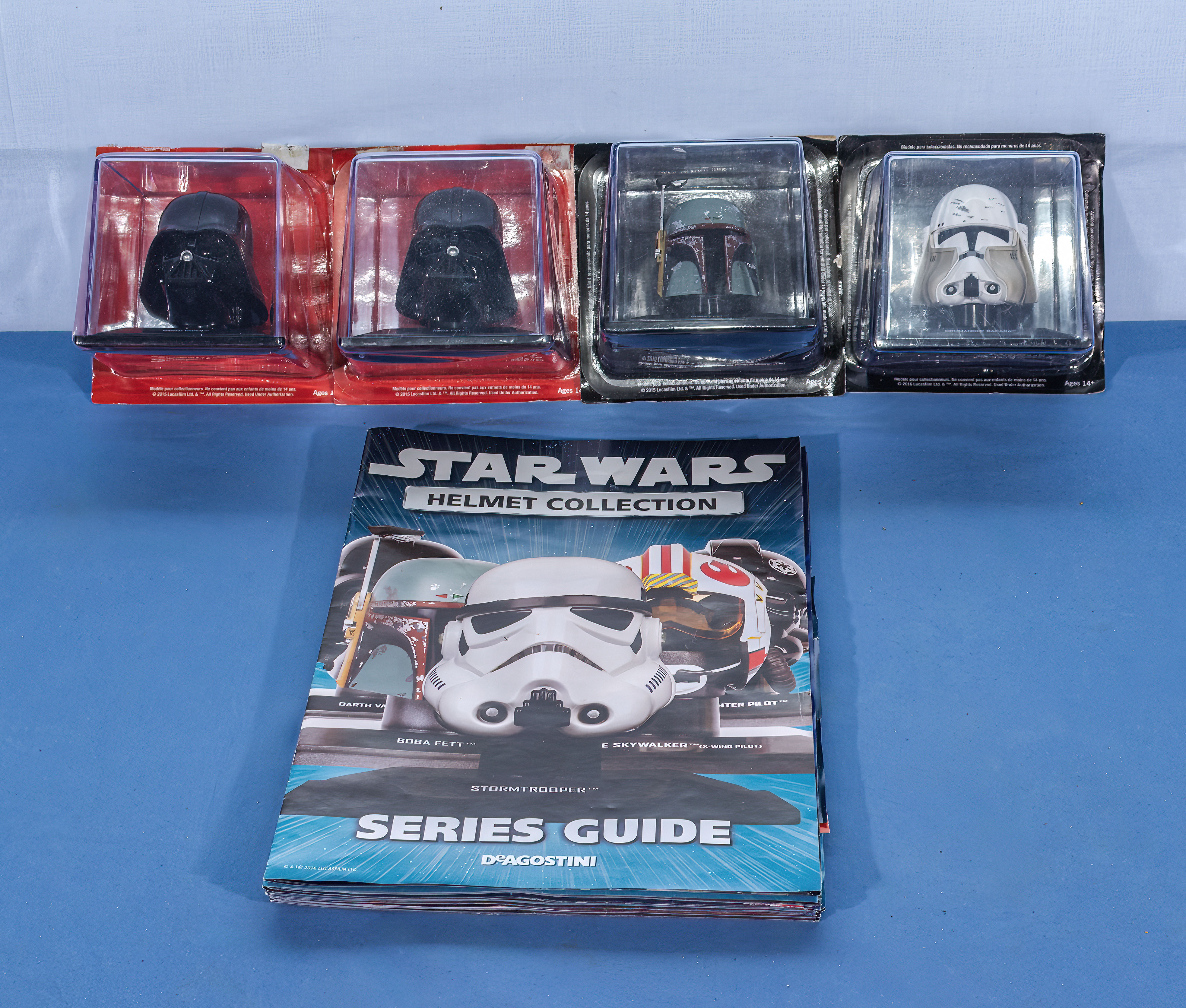 De Agostini Star Wars helmet collection with magazines four editions