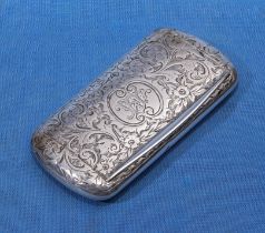Silver snuff box, marks for Birmingham, 46gms