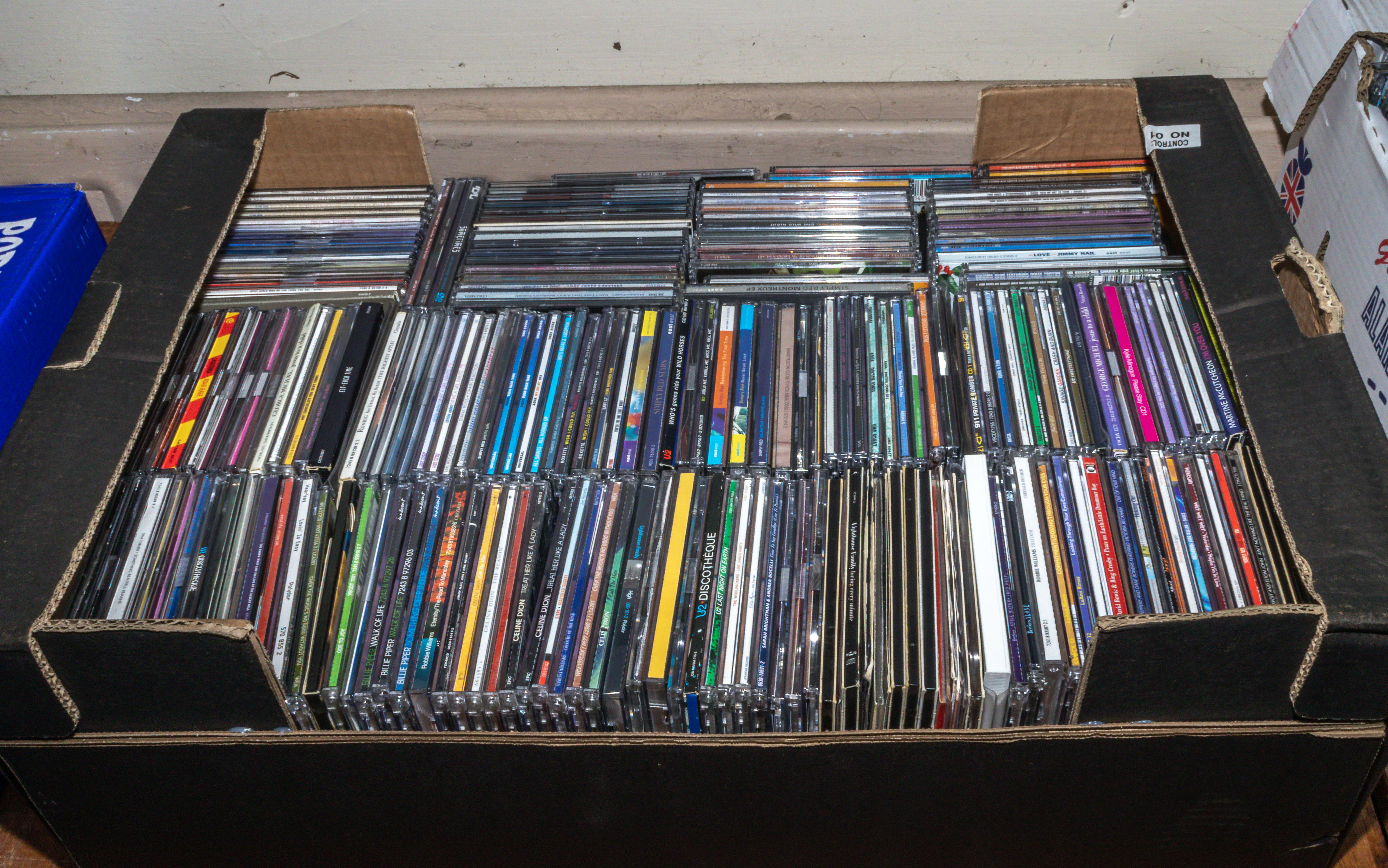 A quantity of music CD's