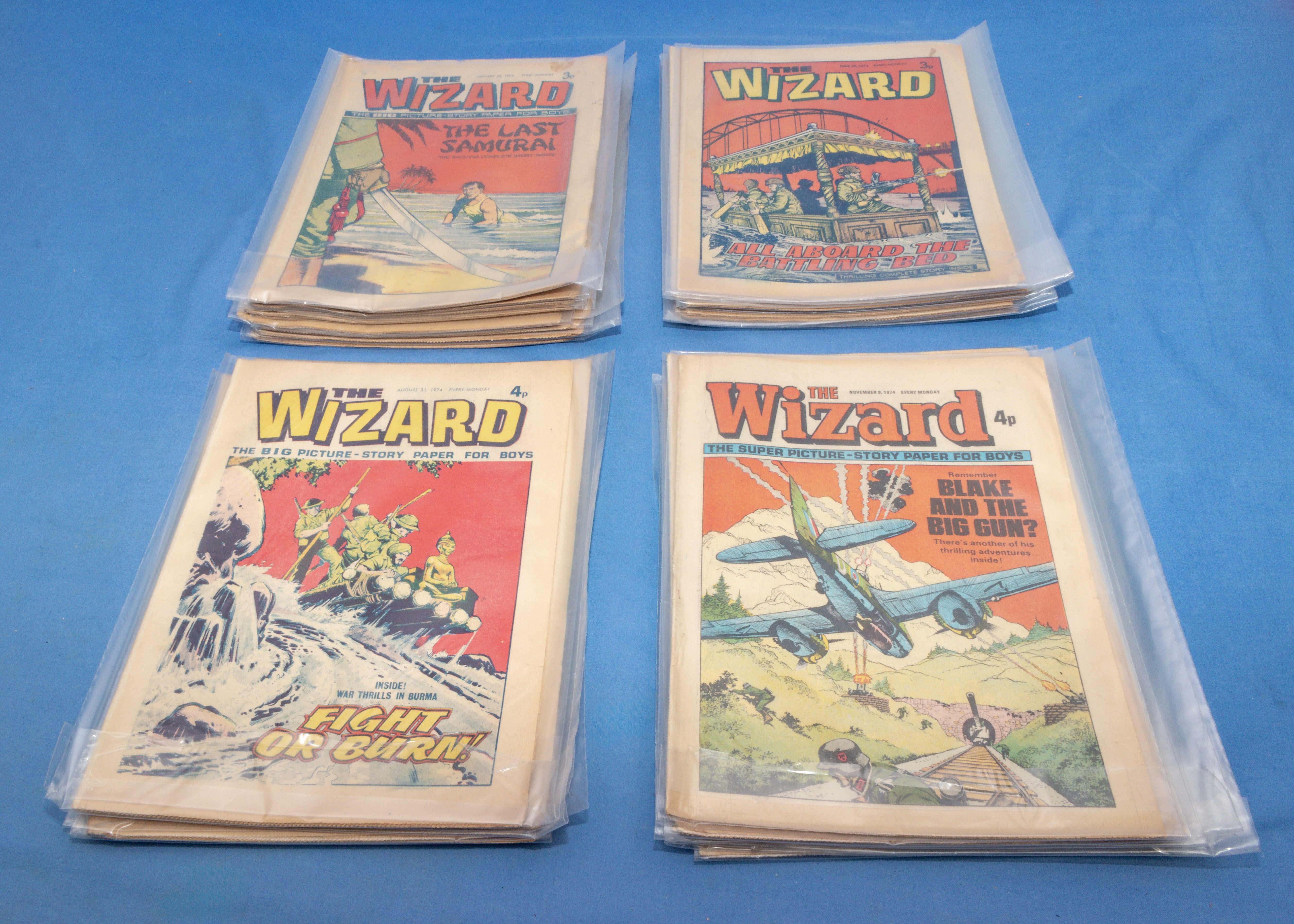 35 vintage Wizard comics, 1974