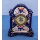 Vintage pottery mantle clock, 17cm