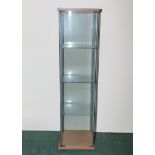 Glass shop display 163cm tall x 42cm wide x 36cm deep