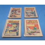 35 vintage Wizard comics 1973