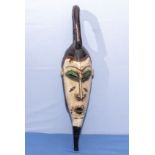 Vintage African hand carved wall mask