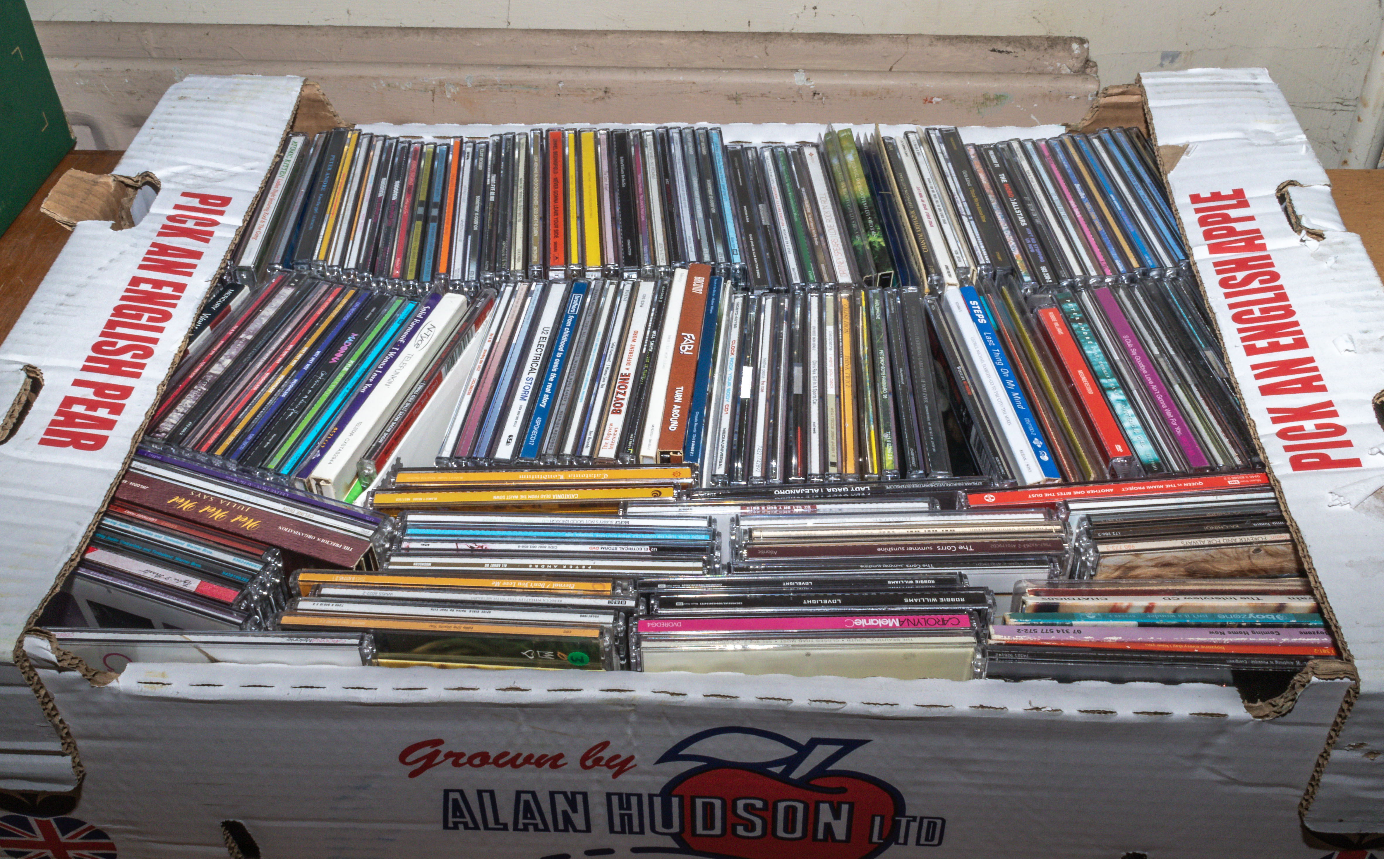 A quantity of music CD's