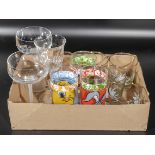 Box of vintage drinking glasses