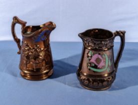 Two lustre ware jugs