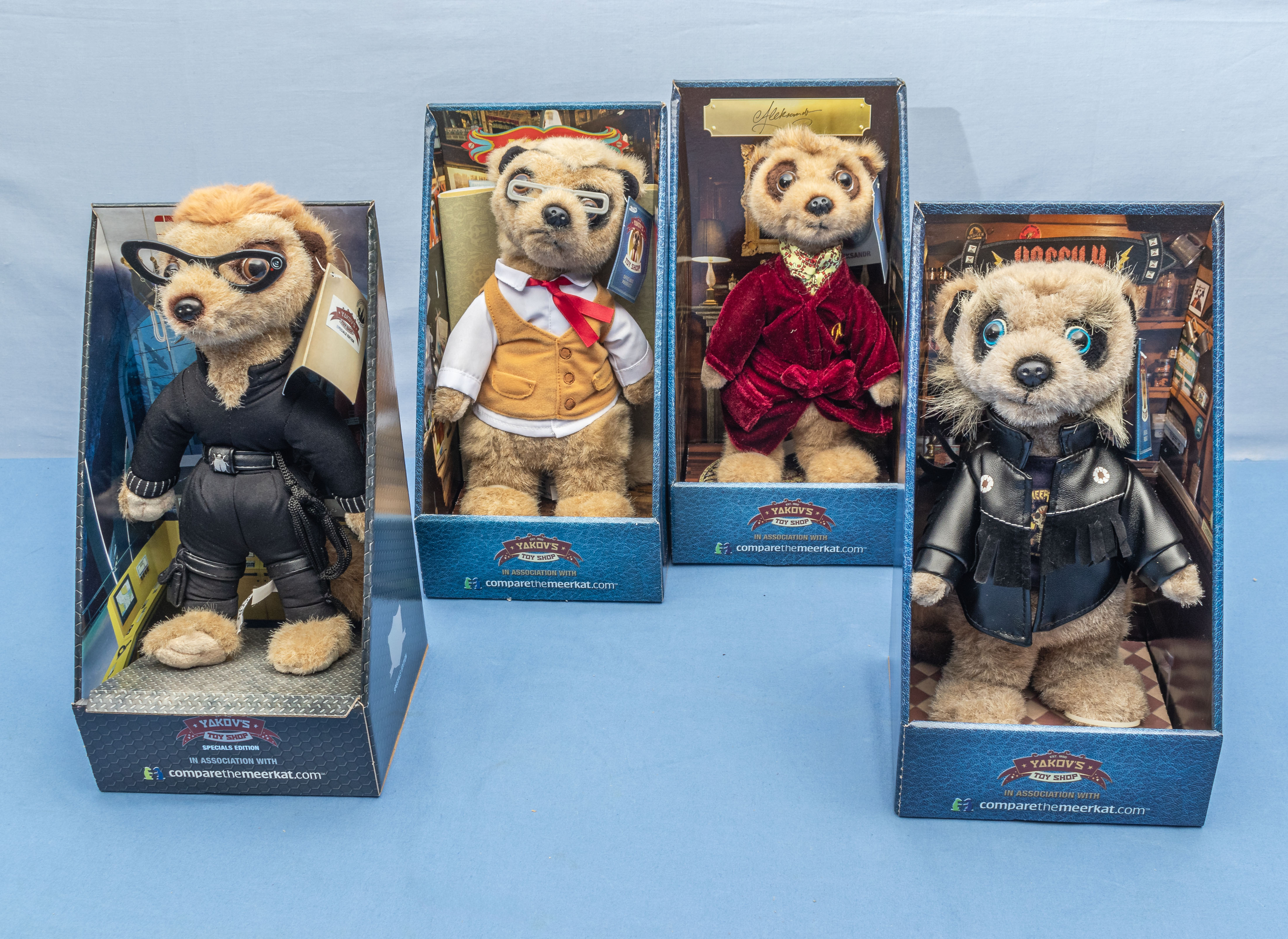 Four Meercat collectible toys