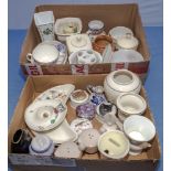 Two boxes of ceramic items