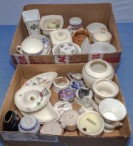 Two boxes of ceramic items