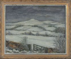 Elizabeth Ann Millar, framed pastel ‘Ruberslaw under Snow’ 54cm x 64cm