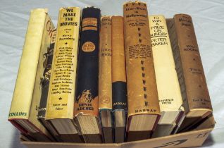 Nine hard backed first edition books related to the movies and cinema