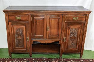 Mahogany sideboard with carved doors