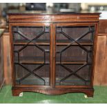 Edwardian mahogany two door display cabinet