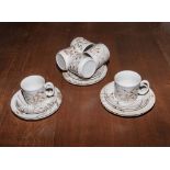 Six Ironstone tableware tea cups, saucers and side plates