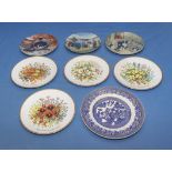 Eight decorative plates