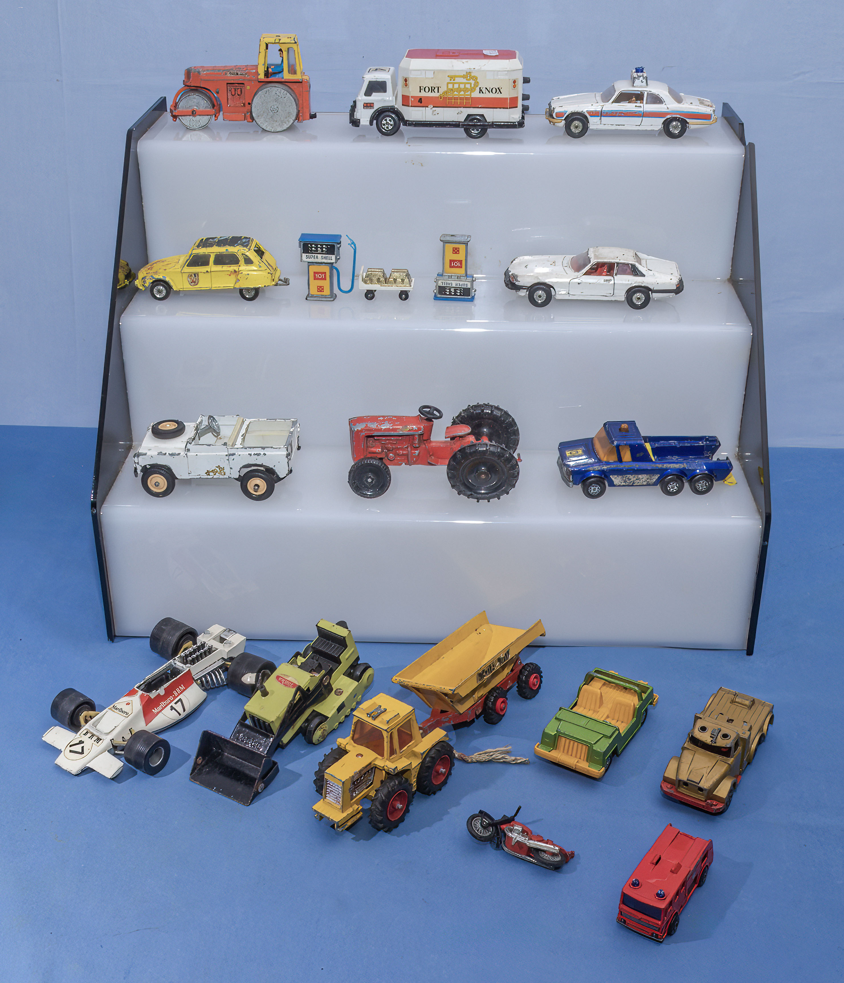 Collection of vintage Corgi and Dinky die cast vehicles