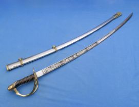 Replica American 1860 cavalry officers sabre