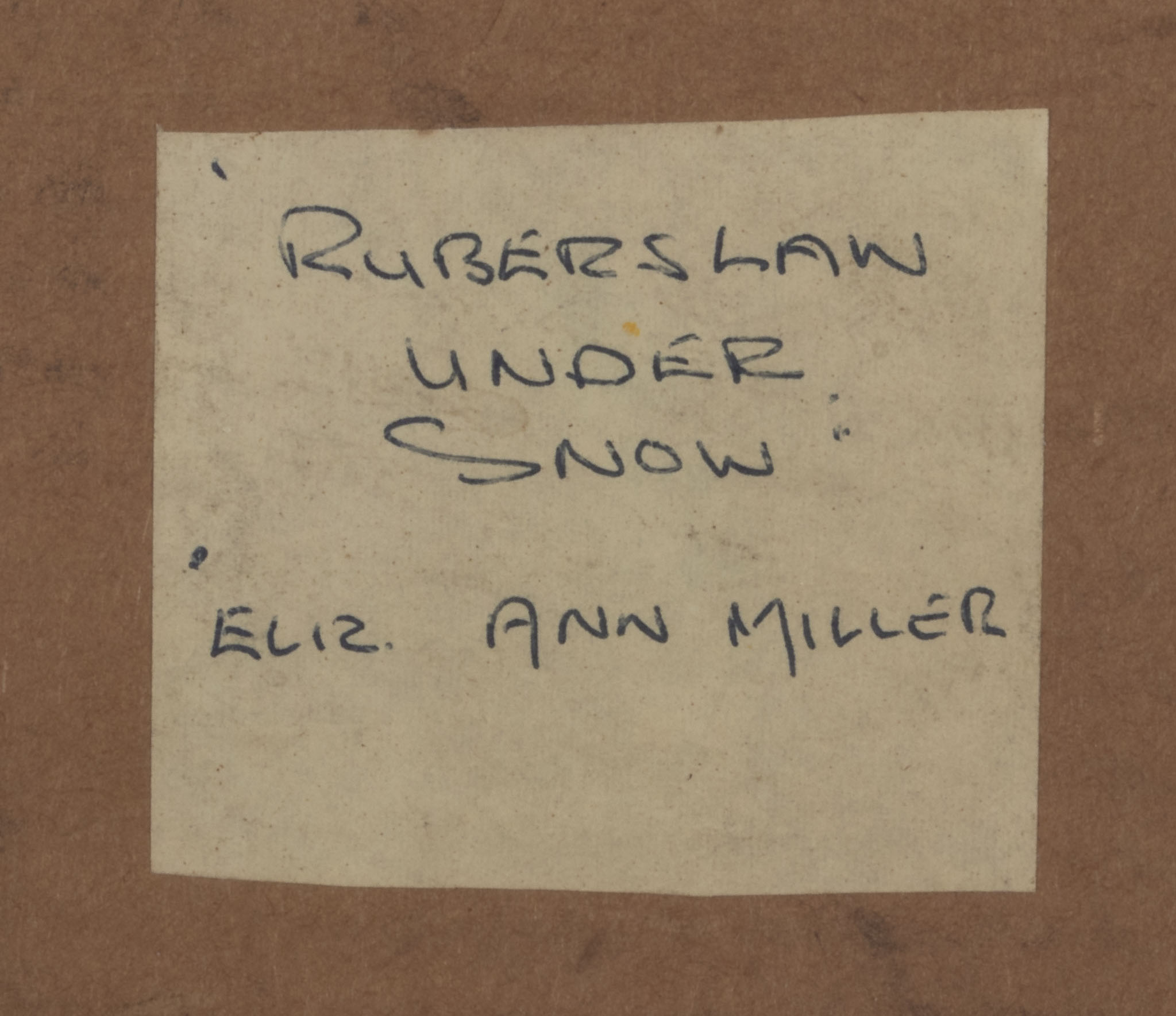Elizabeth Ann Millar, framed pastel ‘Ruberslaw under Snow’ 54cm x 64cm - Image 4 of 4