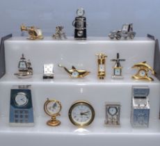 Fifteen novelty clocks