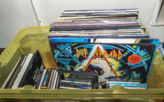 A box of vinyl albums 1970's/80's