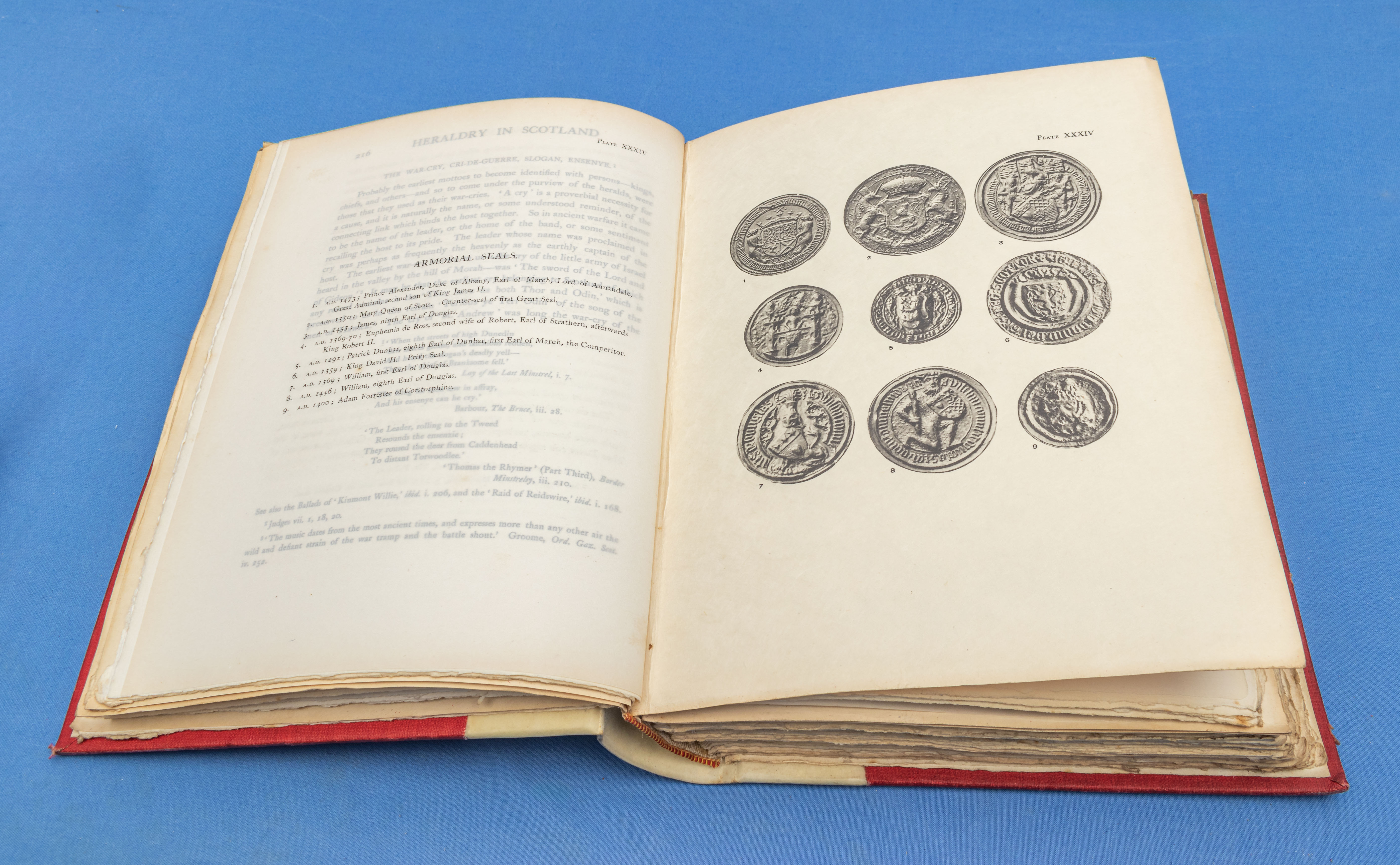 Heraldry in Scotland volumes I and II by J H Stevenson published by James Maclehose and Sons Glasgow - Image 9 of 11