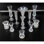 Assorted glass vases